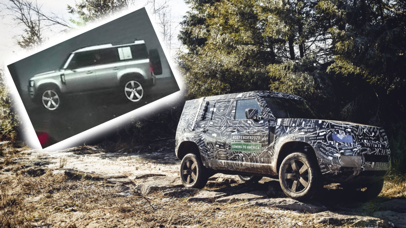 Illustration for article titled The White Roof Is the Coolest Piece of This Apparent Land Rover Defender Leak